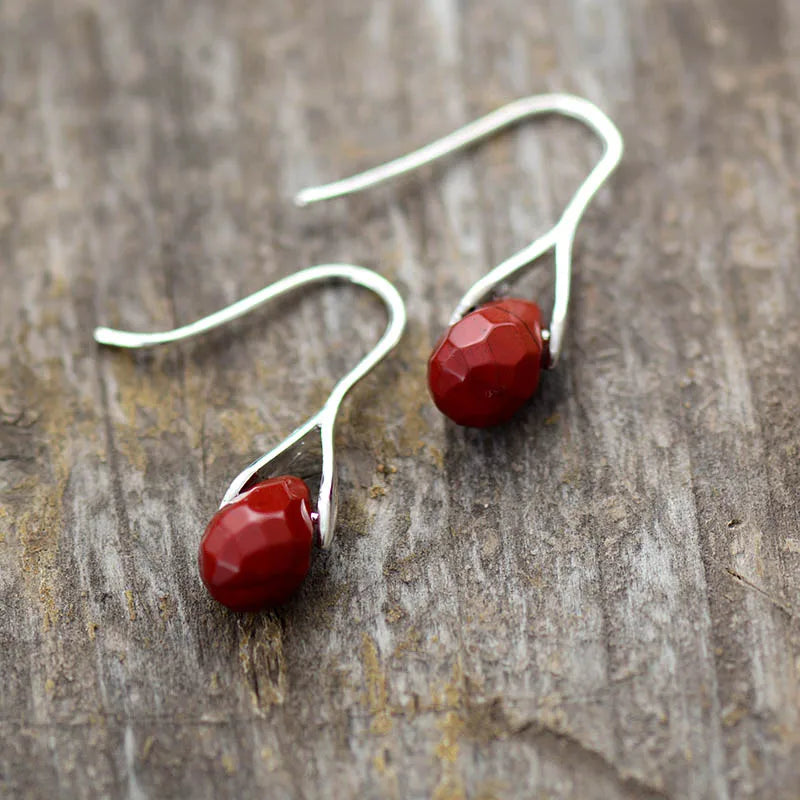 Red Jasper Classic Drop Earrings
