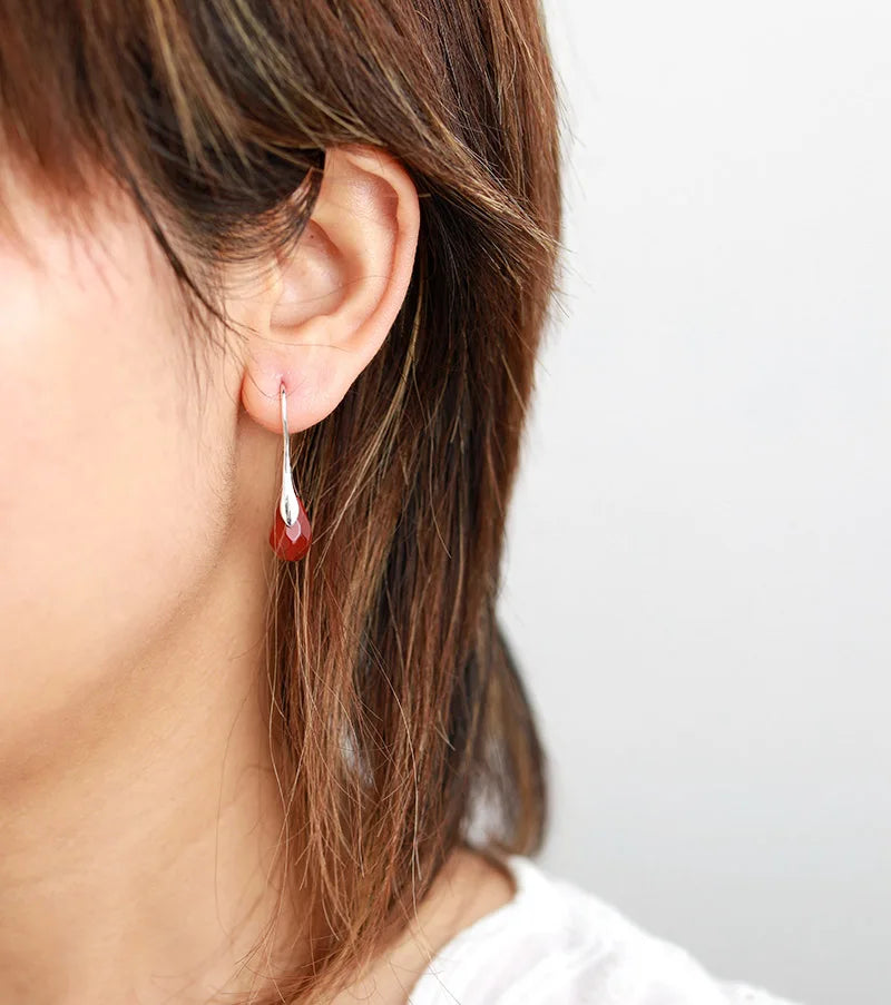 Red Jasper Classic Drop Earrings