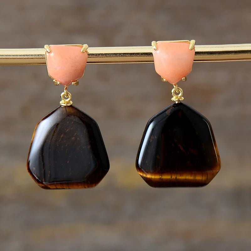 Modern Geometry Drop Earrings