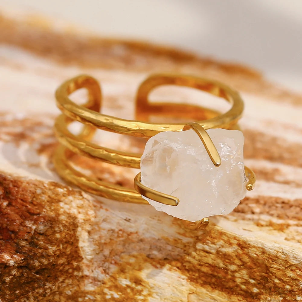 Geometric Crystal Cocktail Ring