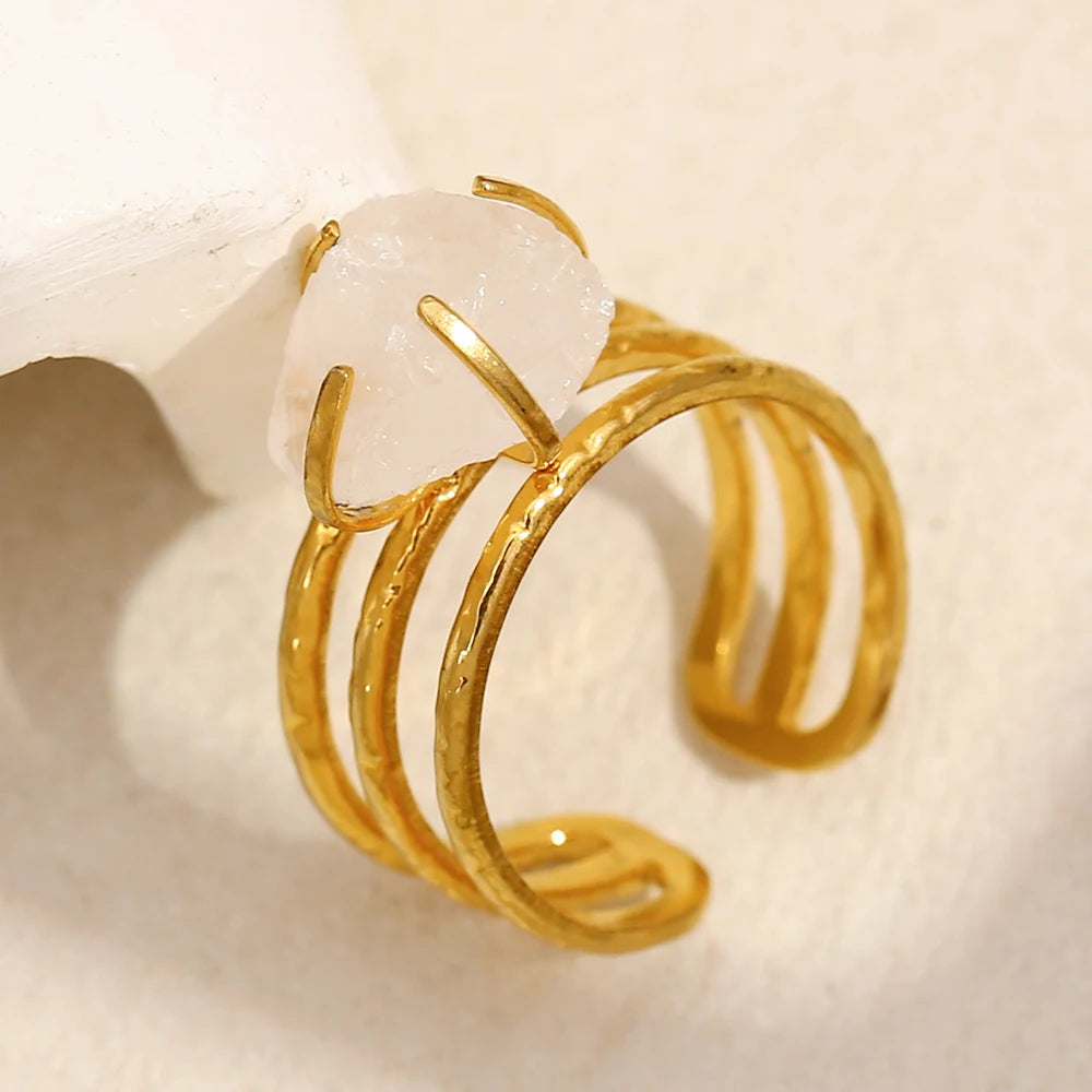 Geometric Crystal Cocktail Ring