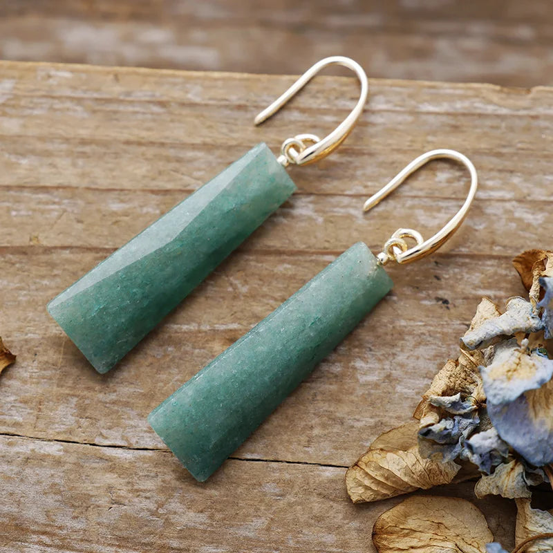 Geometric Crystal Drop Earrings