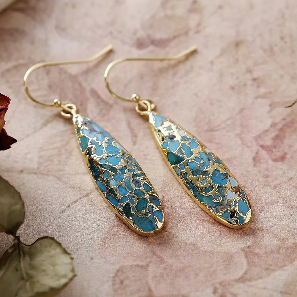 Serenity Drop Gemstone Earrings