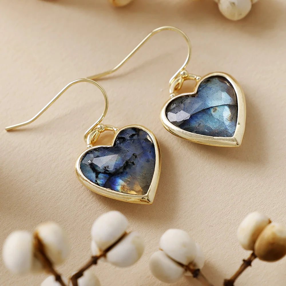 Elegant Crystal Heart Earrings