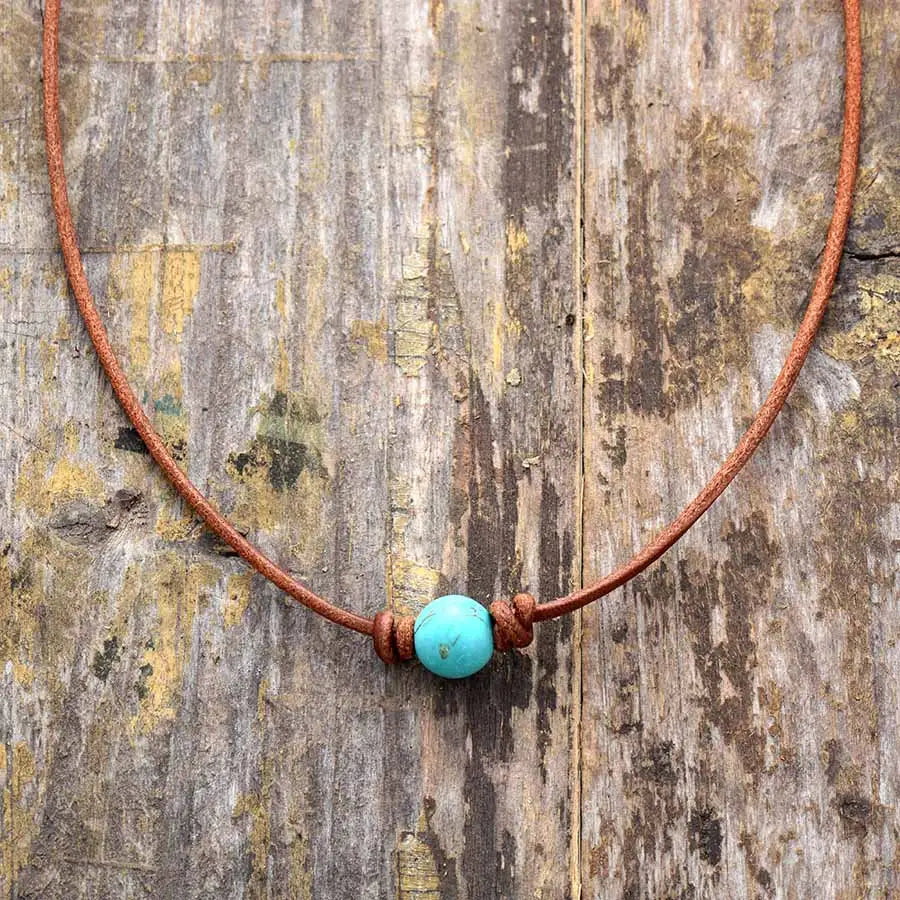 Loving Rose Quartz Leather Choker