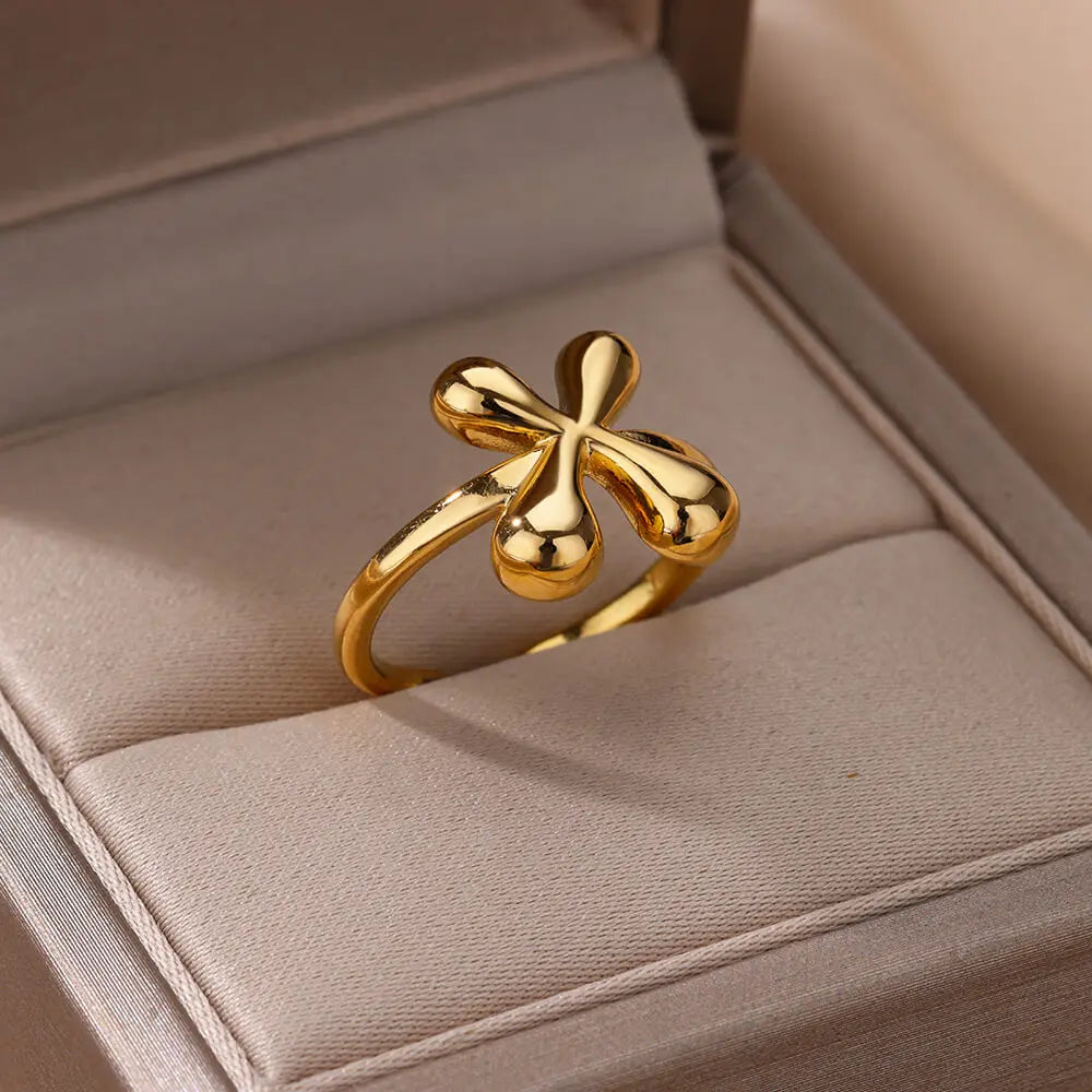 Bubble Letter Ring - 18k Gold Plated