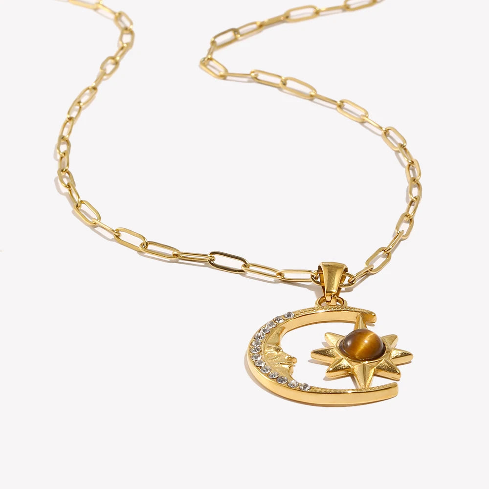 Moon’s Embrace Pendant Necklace