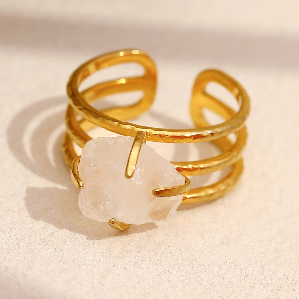 Geometric Crystal Cocktail Ring