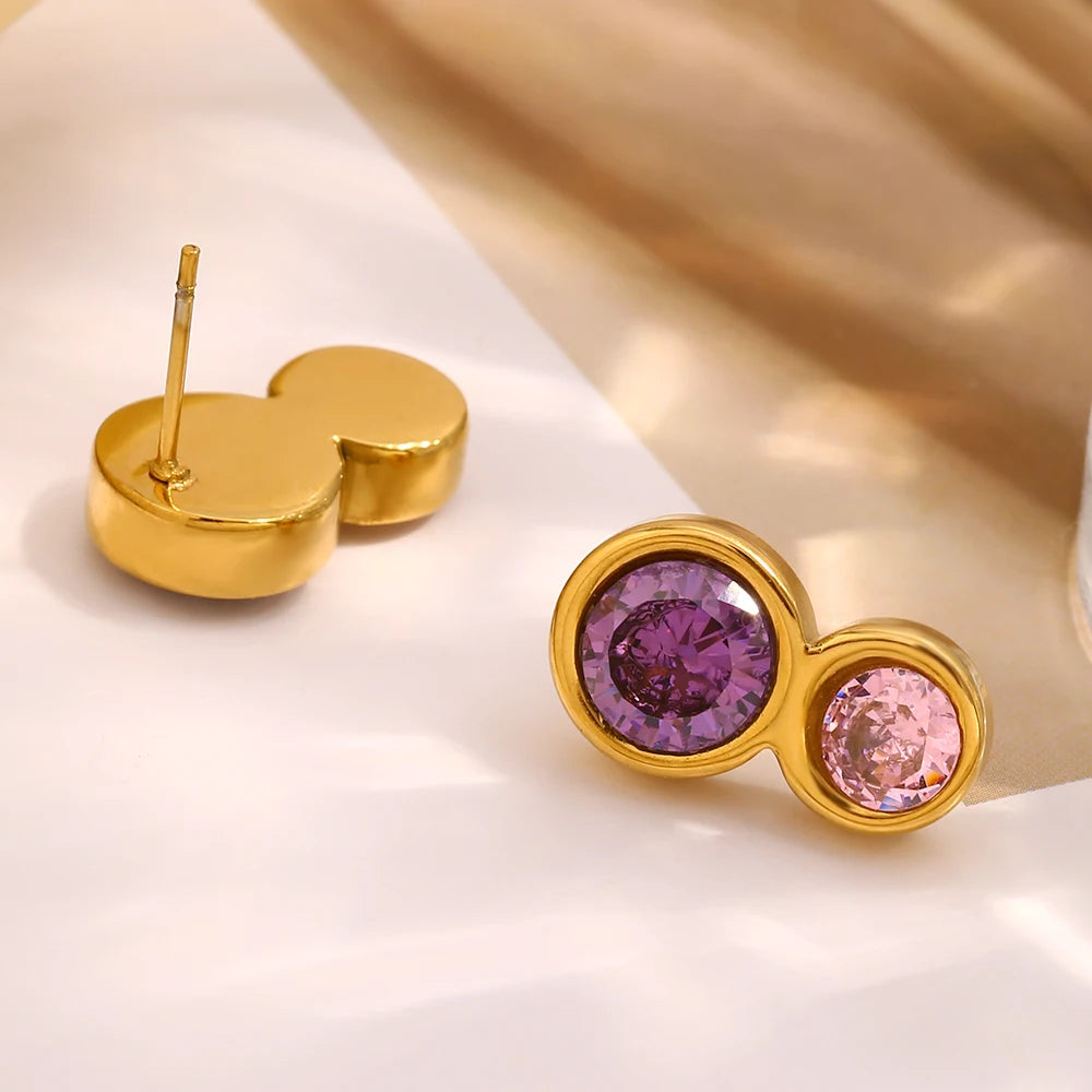 Infinity Glow Stud Earrings