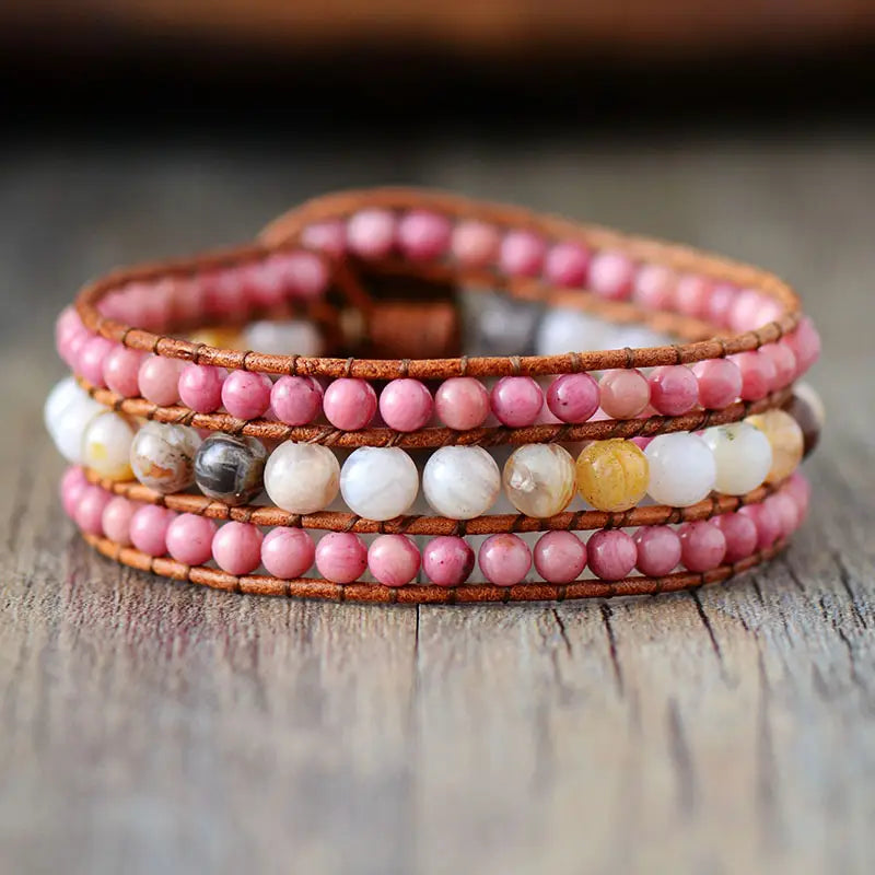 Grounded Rhodonite Jasper Wrap Cuff