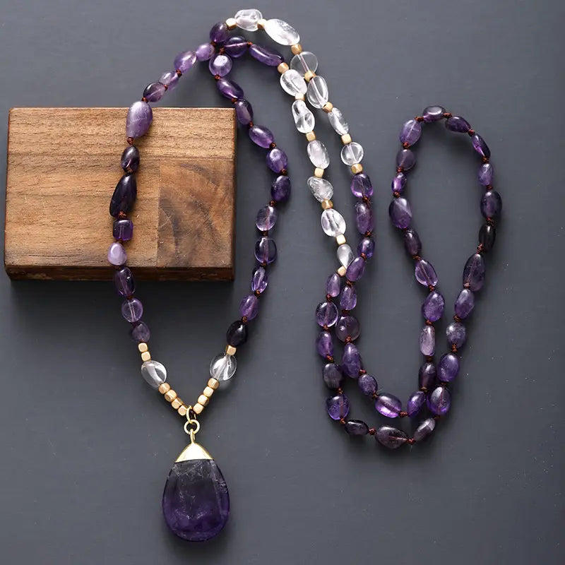 Tranquility Amethyst Statement Necklace - Amethyst