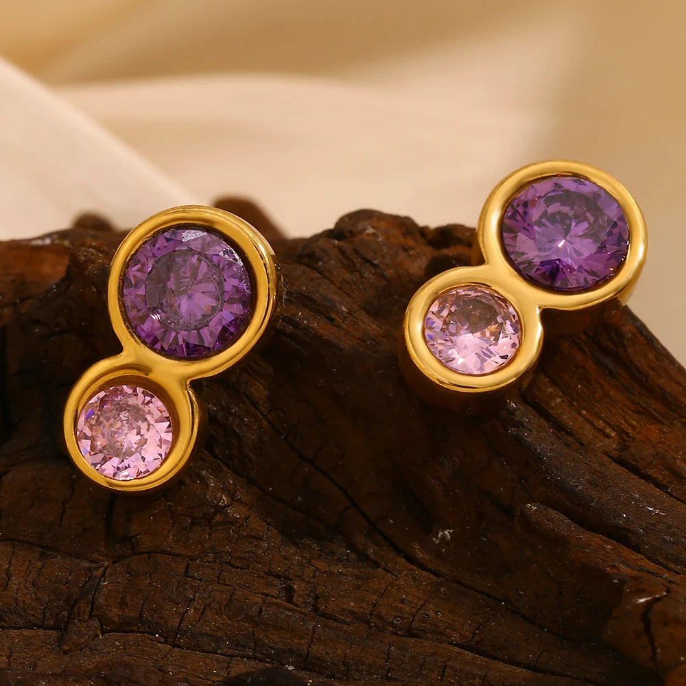Infinity Glow Stud Earrings