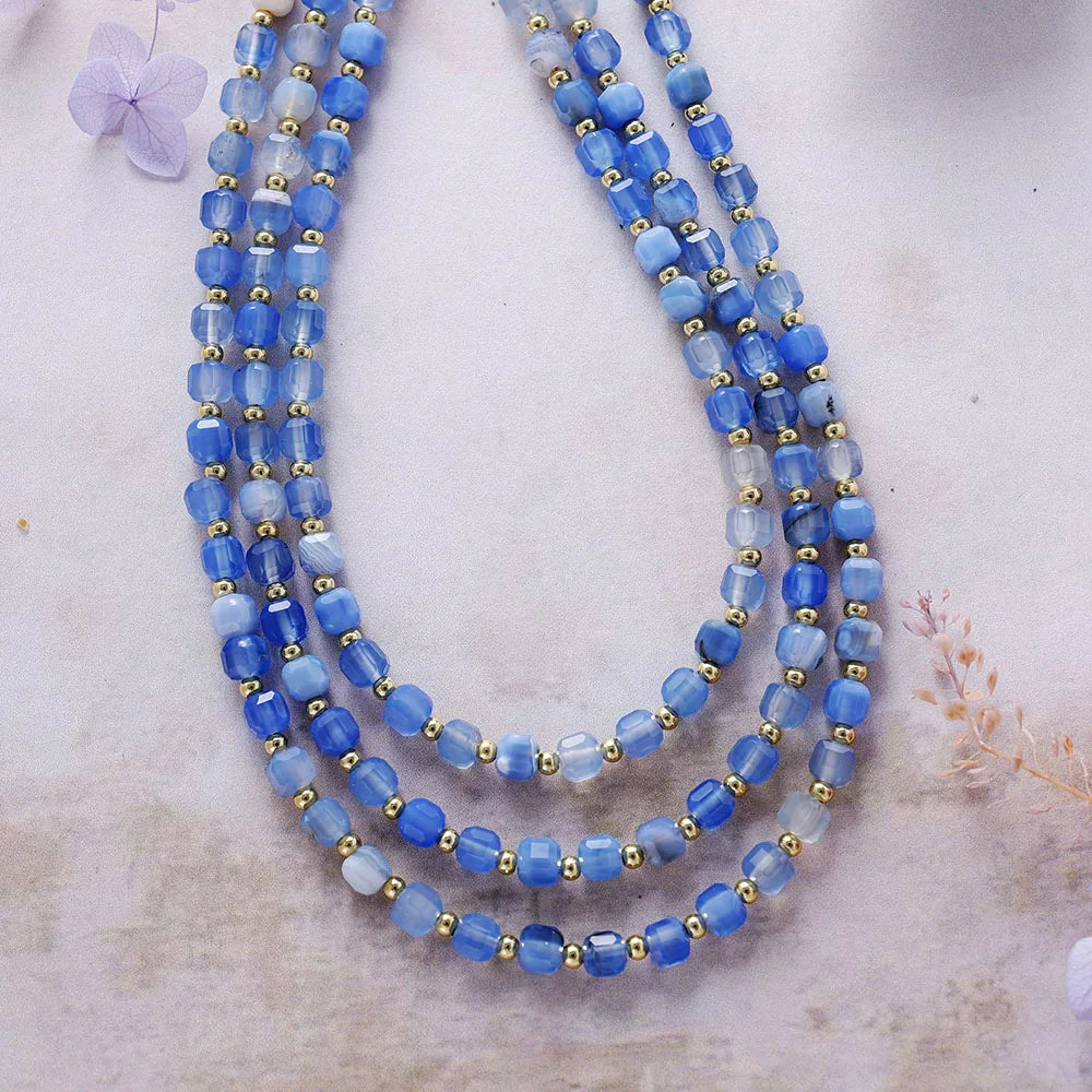 Triple Layers Gemstone Necklace