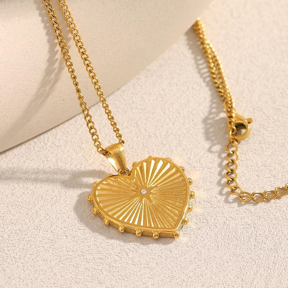 Radiant Heart Amulet Necklace