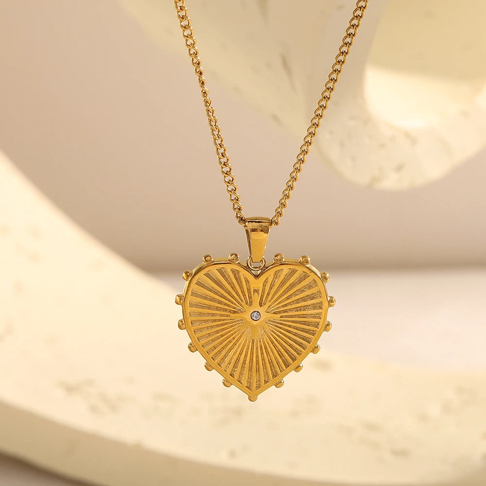 Radiant Heart Amulet Necklace