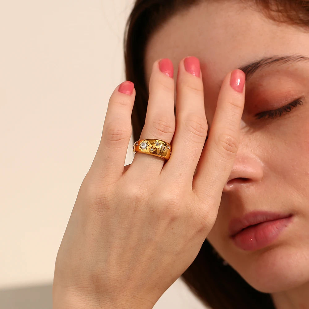 Starry Night Ring - 18k Gold