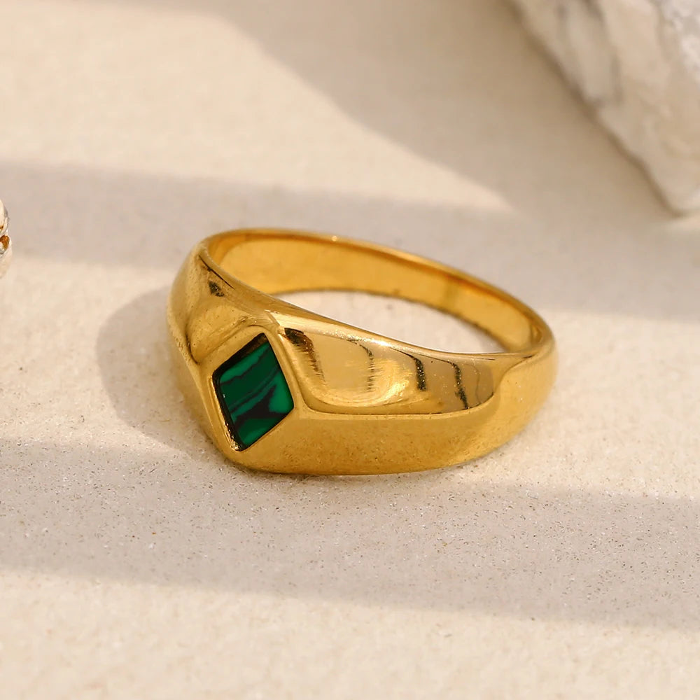 Malachite Talisman Ring