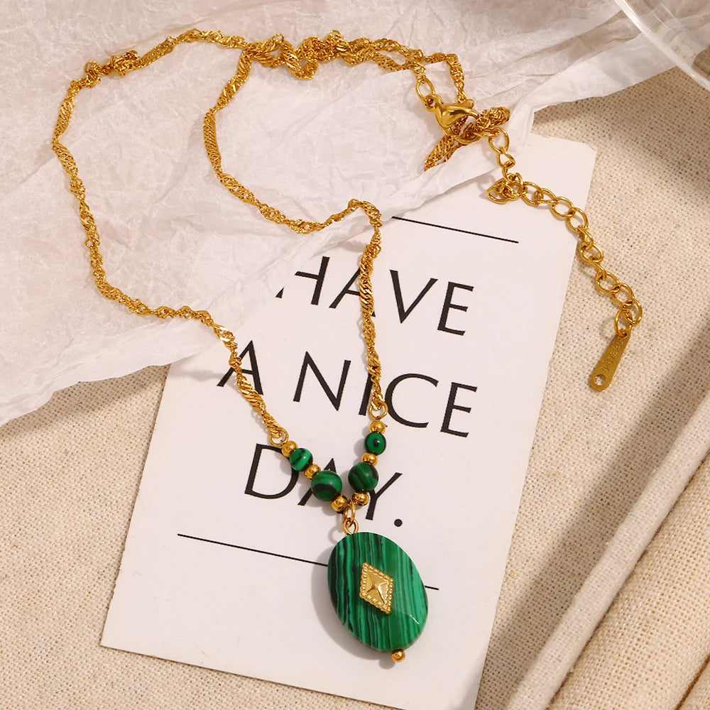 Emerald Strength Pendant Necklace