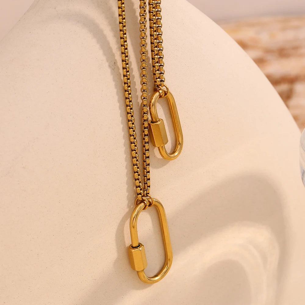 Lock & Loop Industrial Buckle Necklace