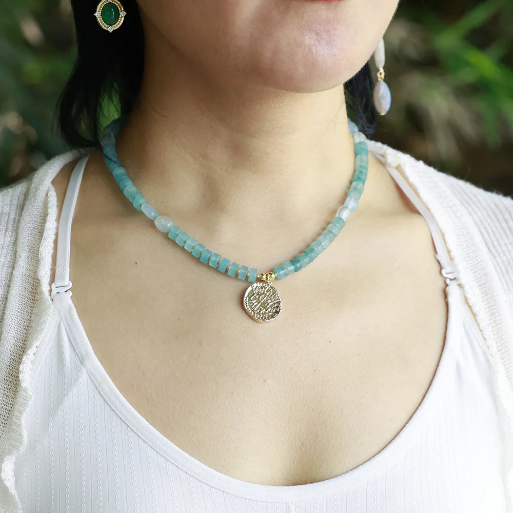 Luxurious Beaded Gemstone Necklace