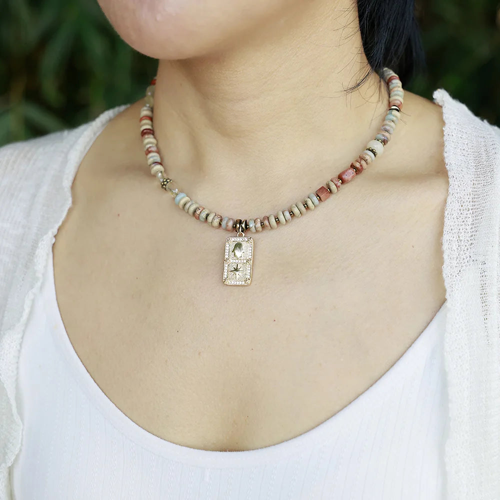 Luxurious Beaded Gemstone Necklace