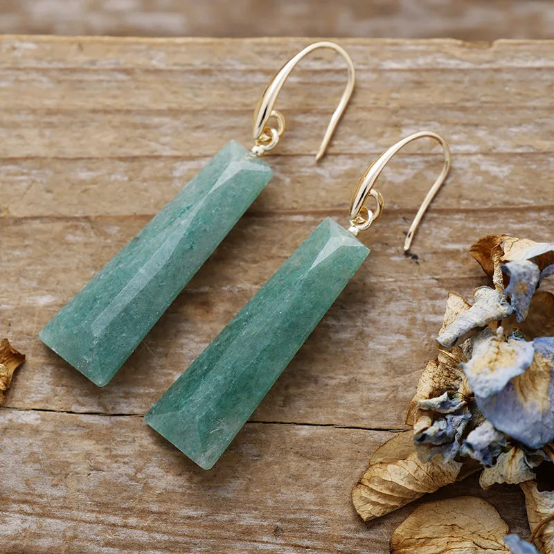 Geometric Crystal Drop Earrings