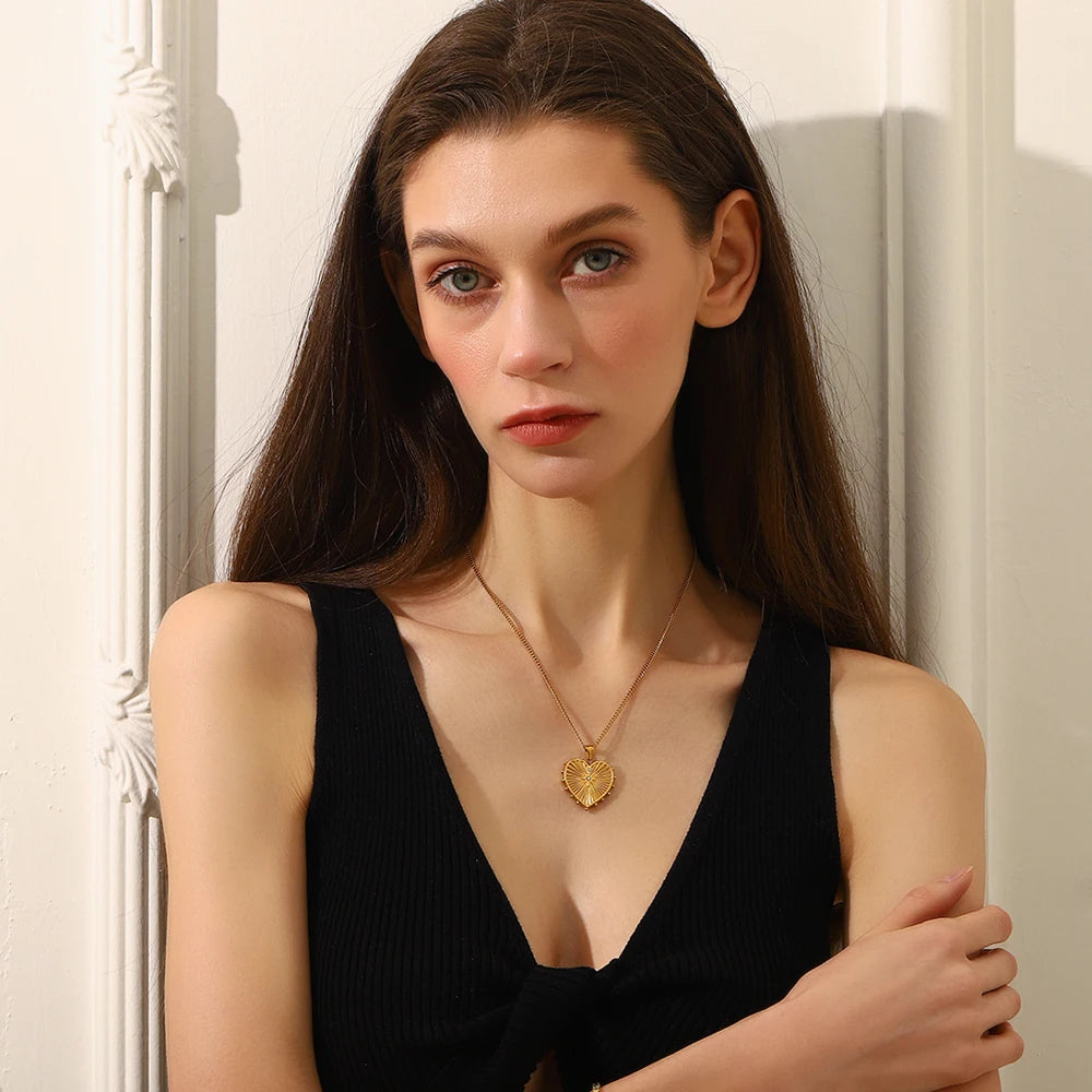 Radiant Heart Amulet Necklace
