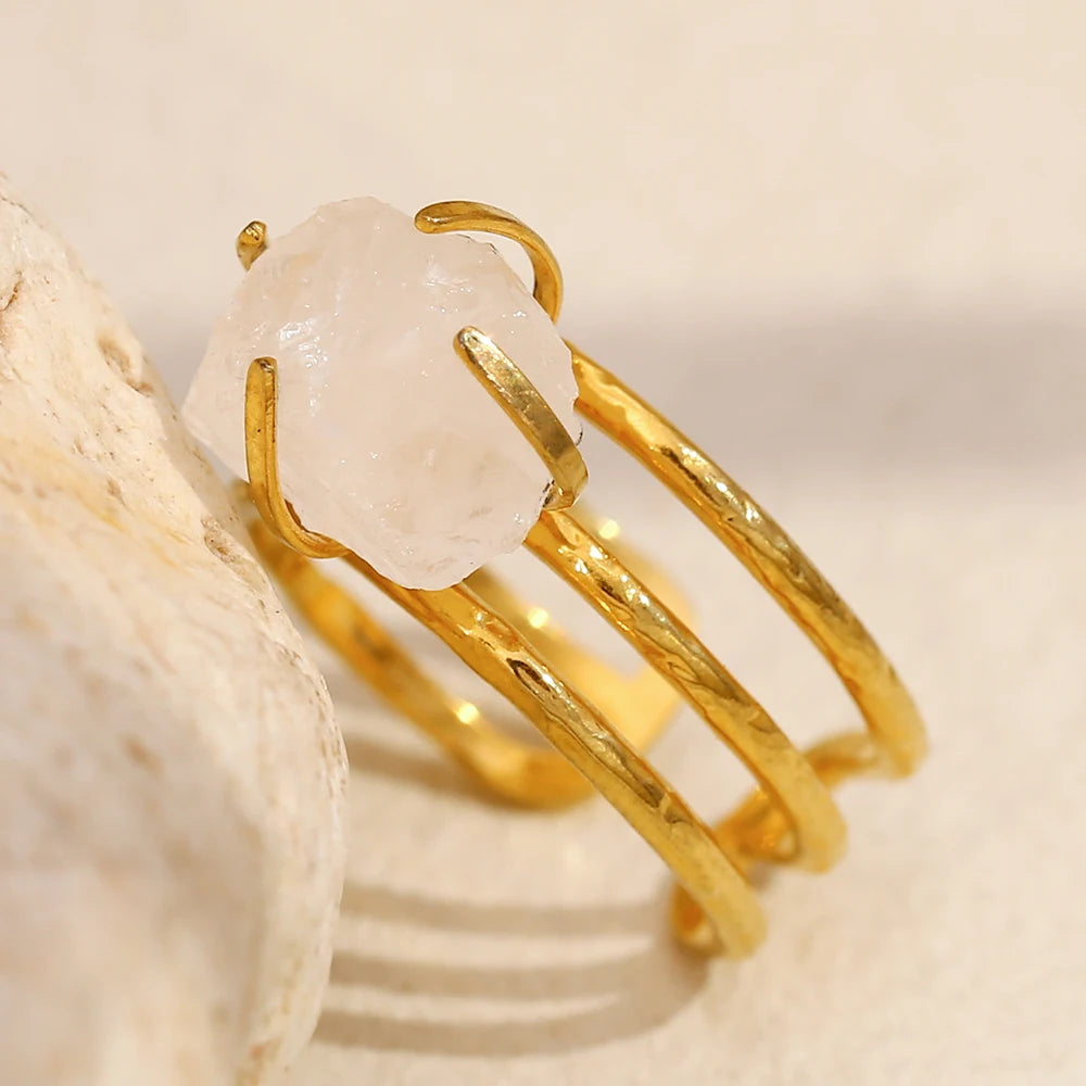 Geometric Crystal Cocktail Ring