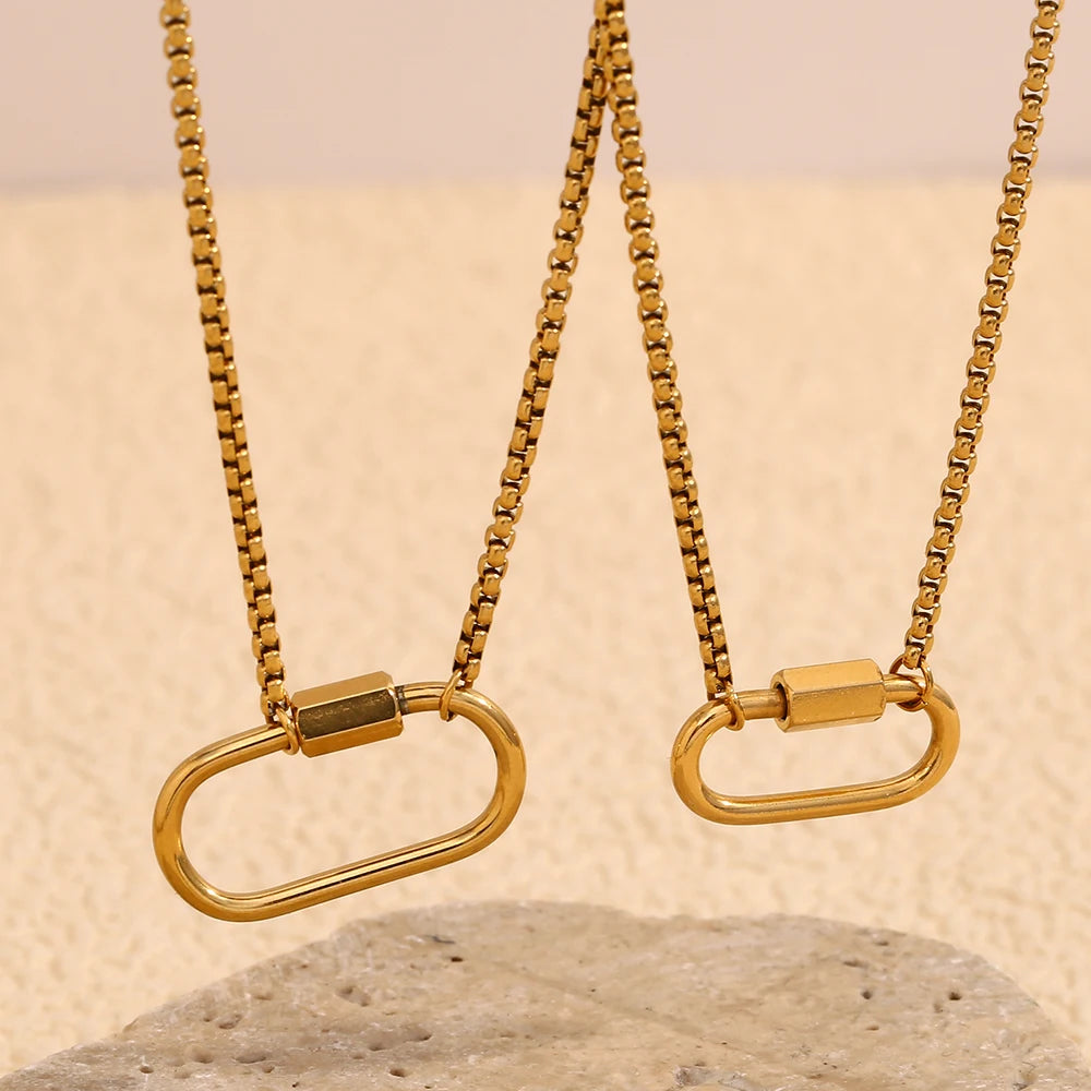 Lock & Loop Industrial Buckle Necklace