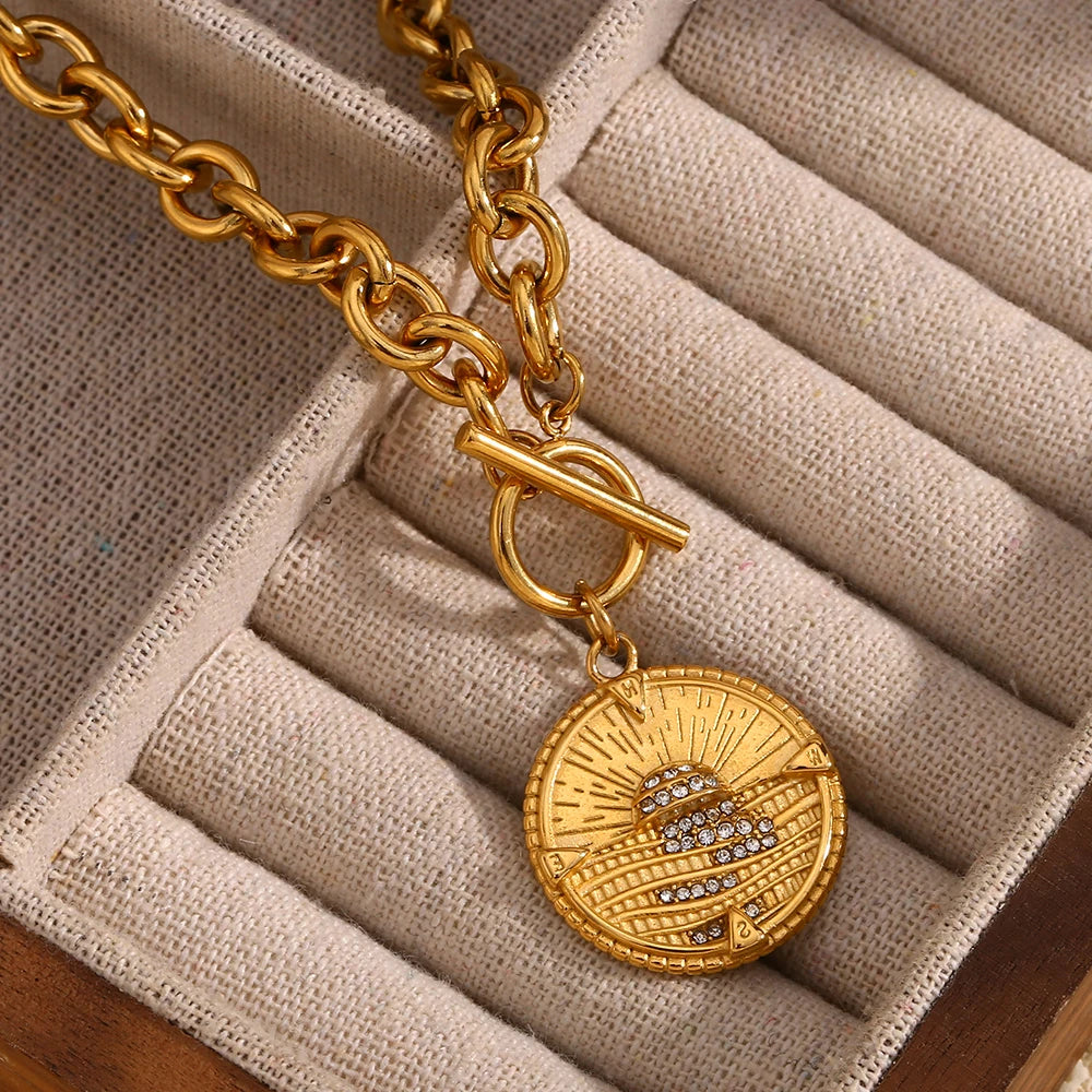 Rays of Renewal Sunrise Medallion Necklace