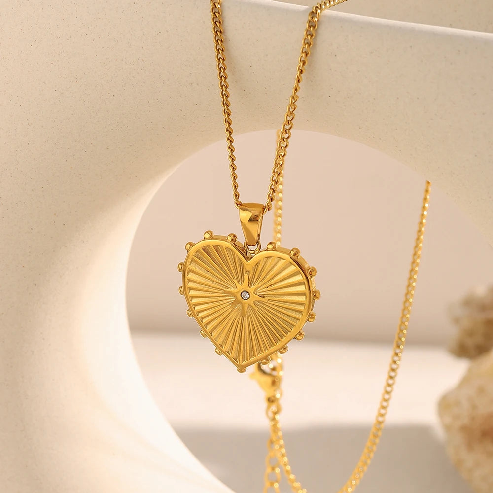 Radiant Heart Amulet Necklace