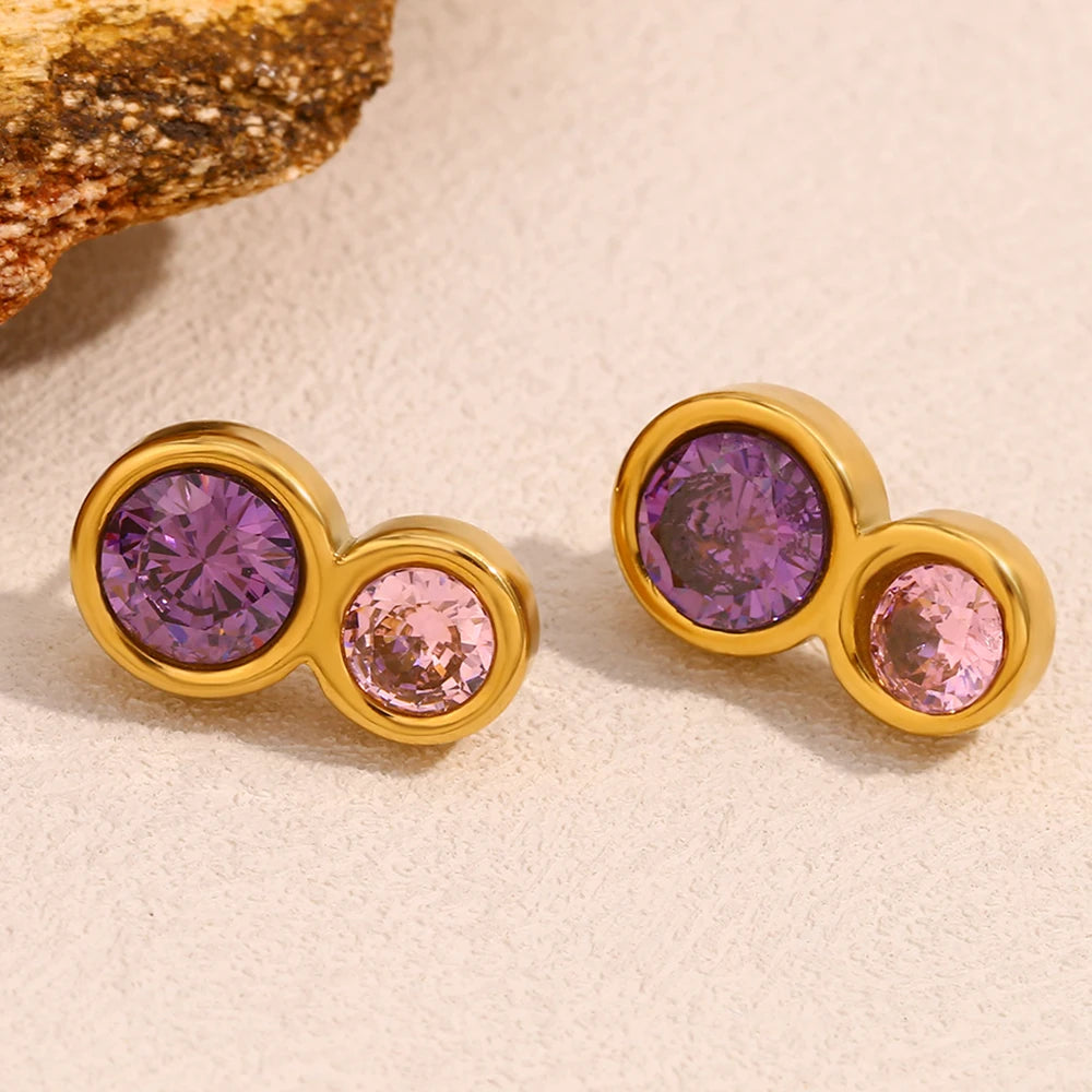 Infinity Glow Stud Earrings