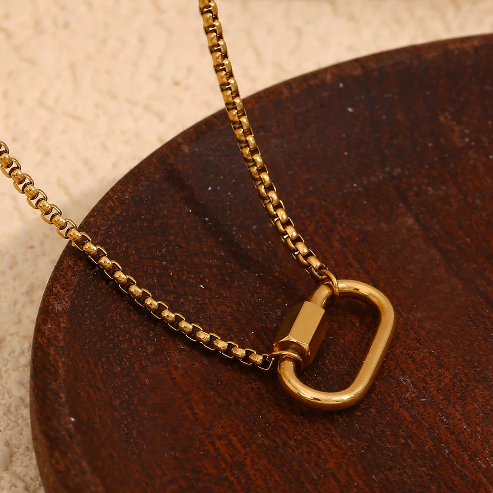 Lock & Loop Industrial Buckle Necklace