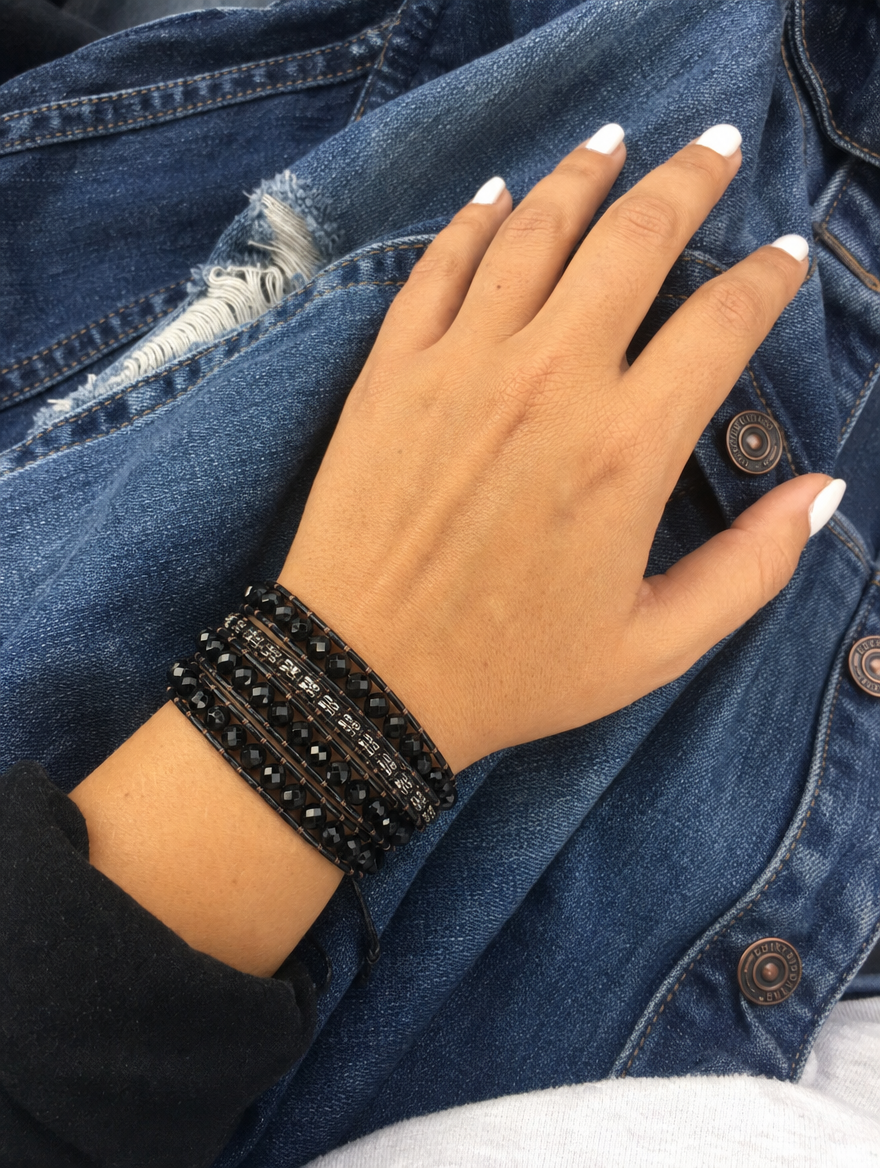 Grounded Onyx Wrap Bracelet - UGC