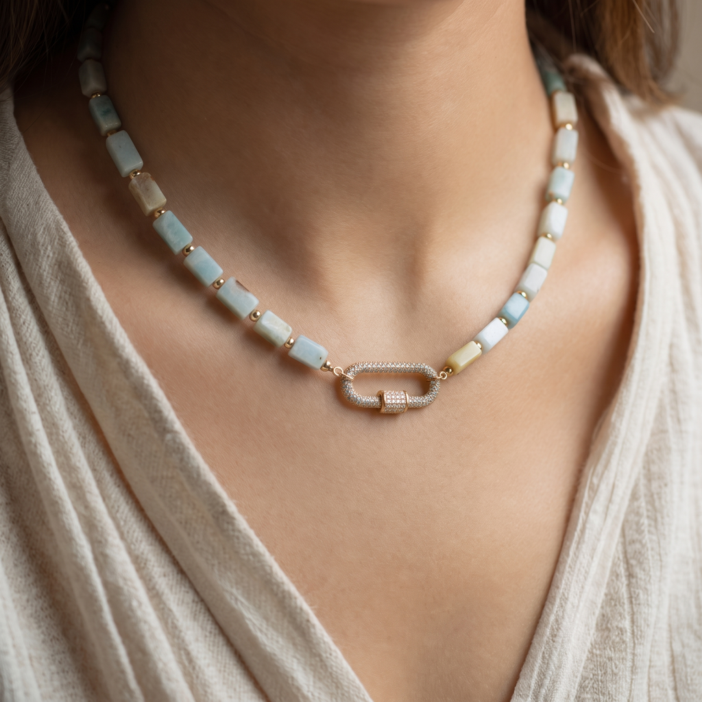 Harmony Amazonite Choker Necklace - Close-up