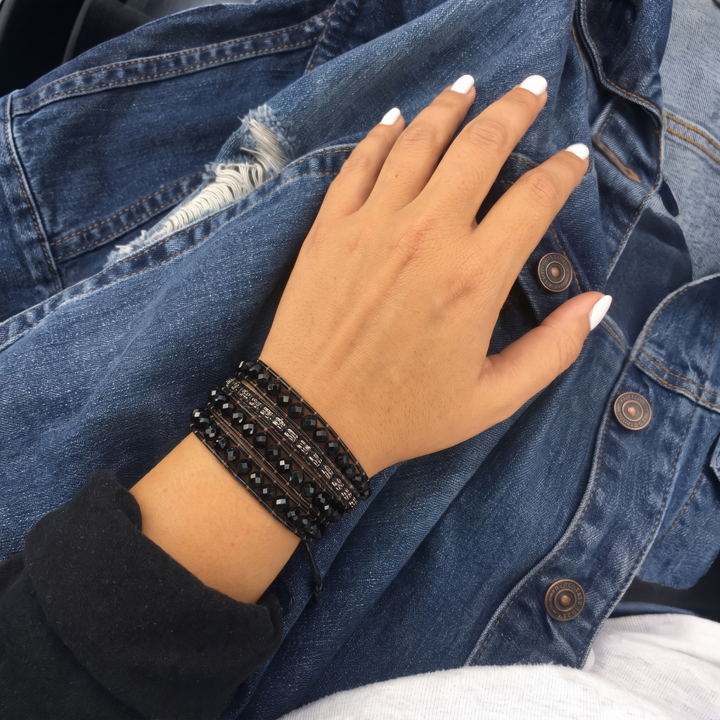 Grounded Onyx Wrap Bracelet - UGC