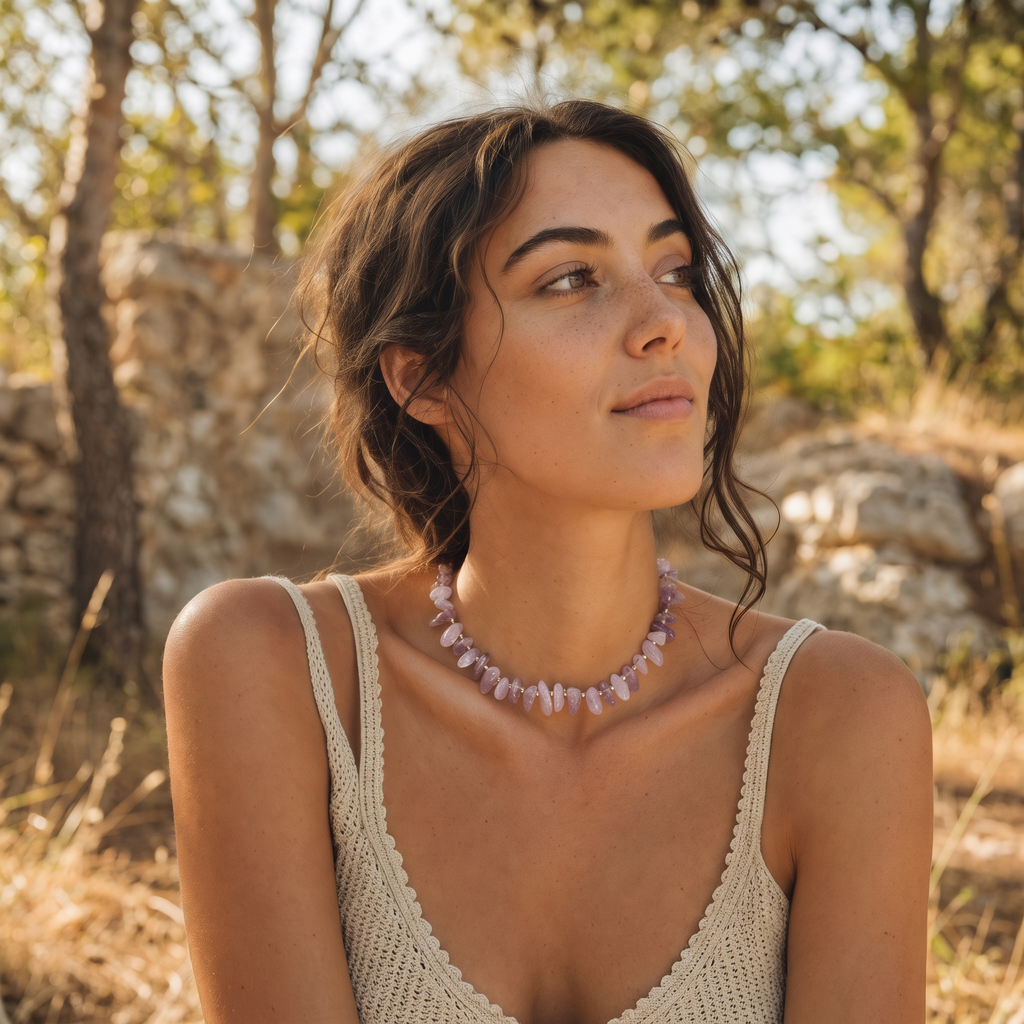 Earth Chip Stone Statement Choker - Lifestyle