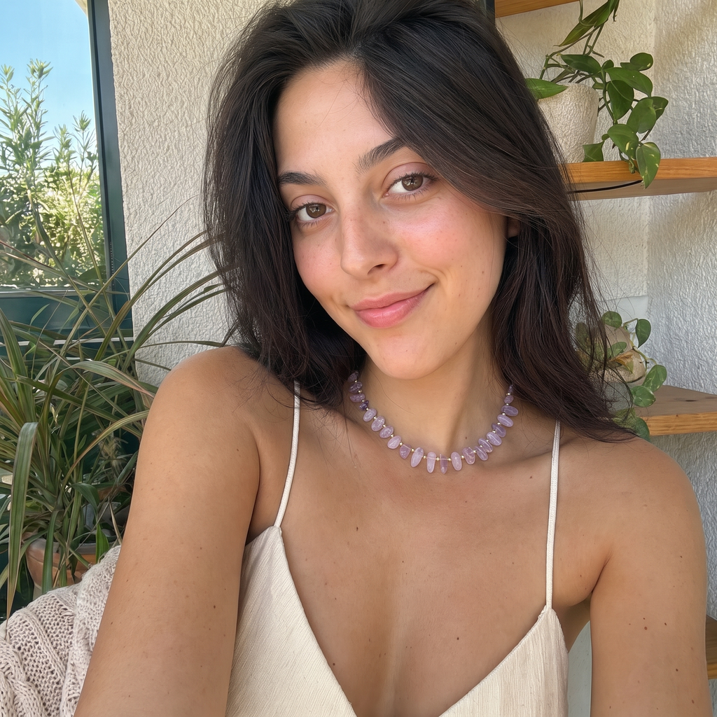 Earth Chip Stone Statement Choker - UGC
