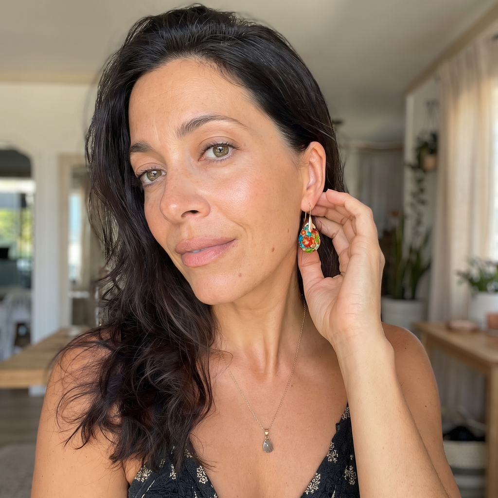 Grounded Jasper Waterdrop Earrings - UGC