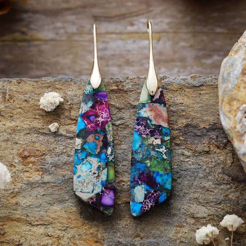 Floral Silhouette Drop Earrings