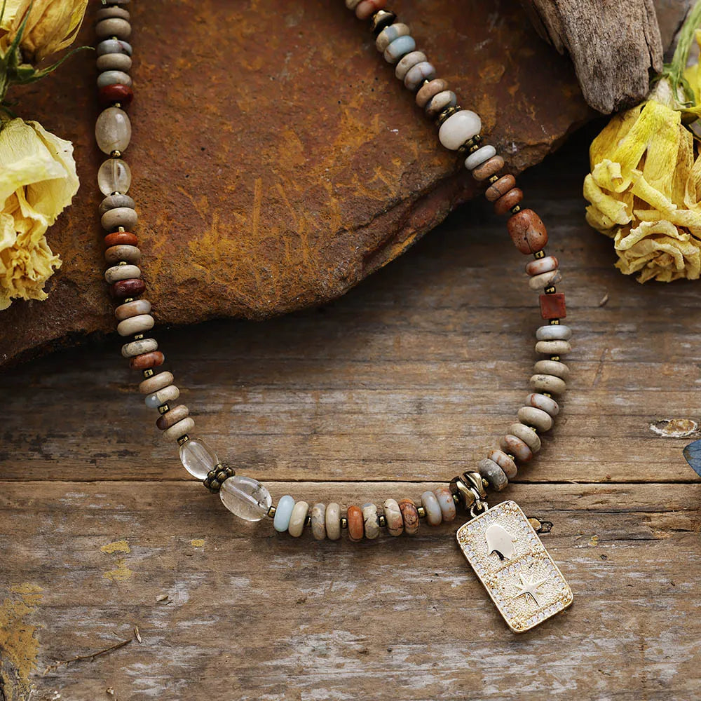 Luxurious Beaded Gemstone Necklace