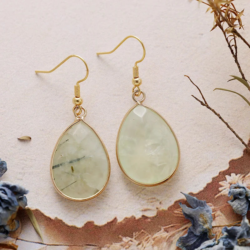 Ethereal Stone Water Drop Earrings
