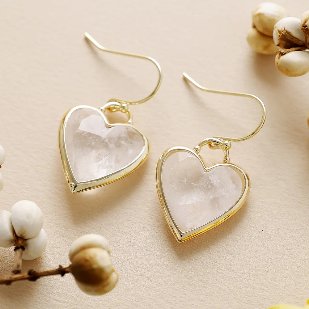 Elegant Crystal Heart Earrings