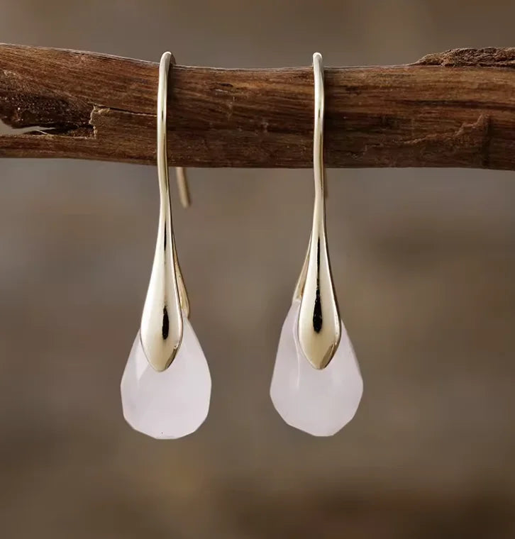 Earthy Sculptural Teardrop Earrings