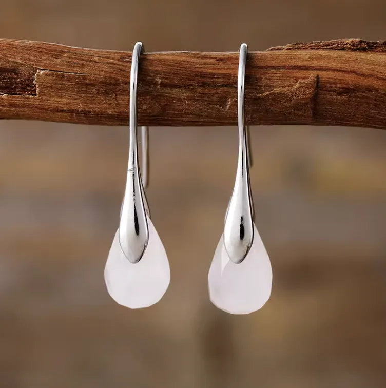 Earthy Sculptural Teardrop Earrings