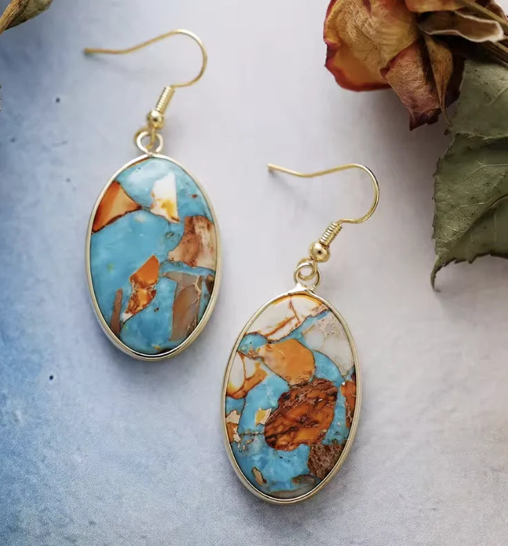 Earthy Sculptural Teardrop Earrings