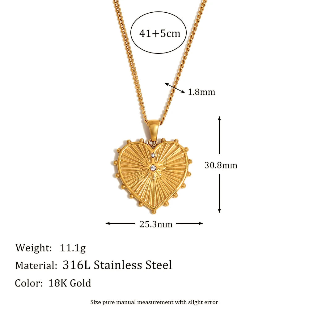 Radiant Heart Amulet Necklace