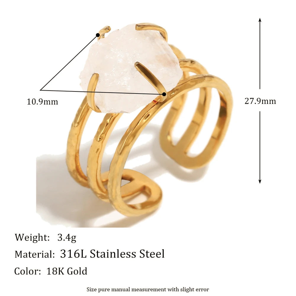 Geometric Crystal Cocktail Ring