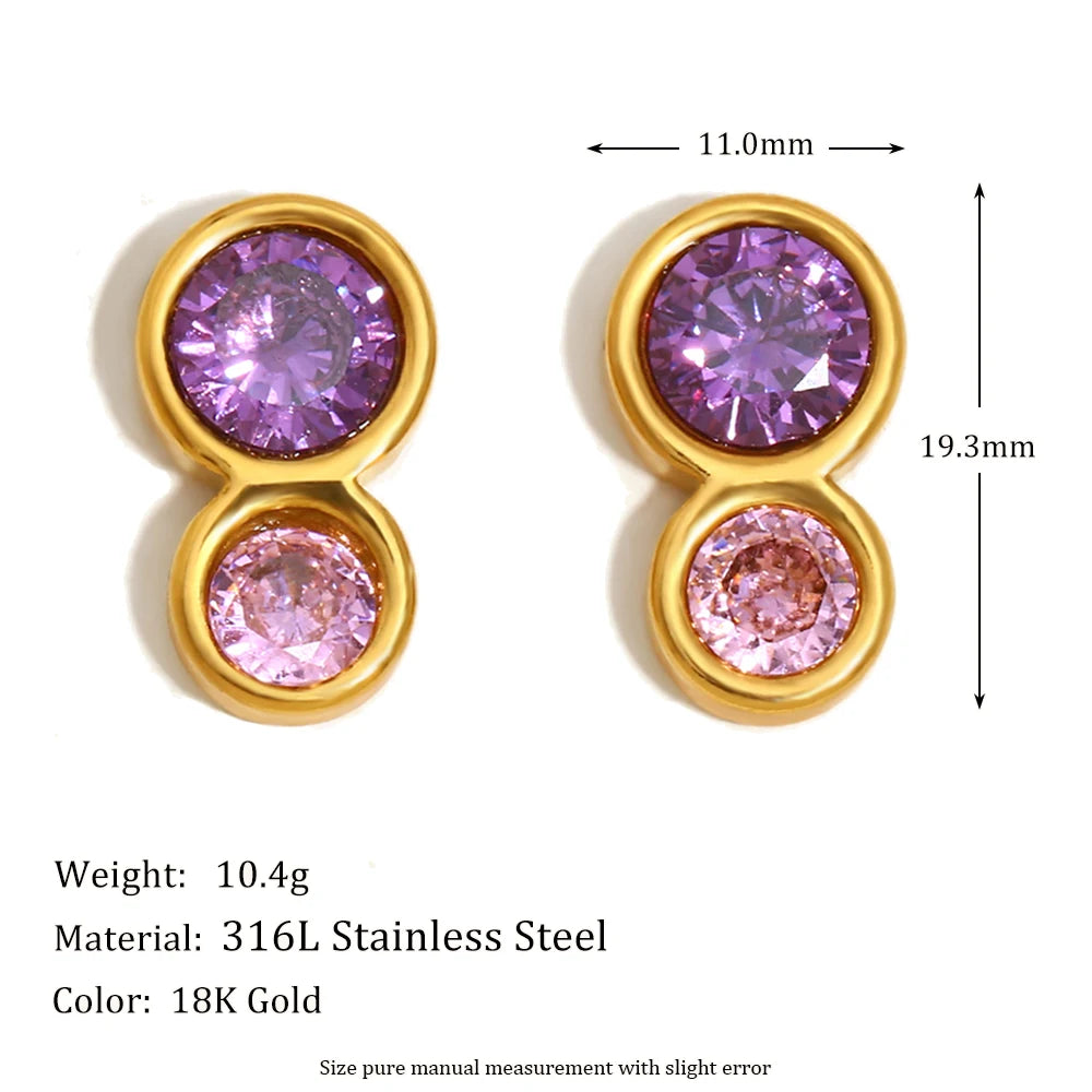 Infinity Glow Stud Earrings