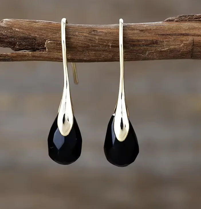 Earthy Sculptural Teardrop Earrings